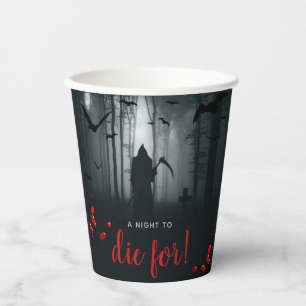 A Night To Die For! Halloween Party Paper Cups