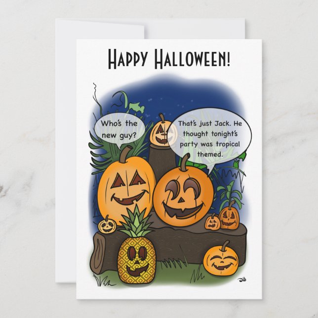 A Night To Remember Holiday Halloween Flat Card (Front)