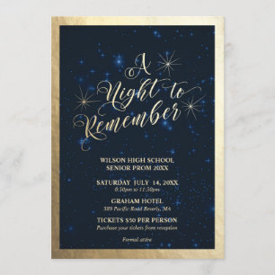 A Night to Remember Prom Invitation