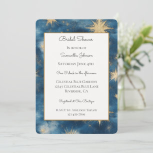 A Night Under the Stars Celestial Bridal Shower   Invitation