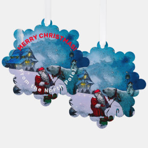 A Night with Santa - Christmas  Tree Decoration Card