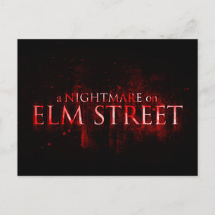 A Nightmare on Elm Street   Bloody Text Holiday Postcard