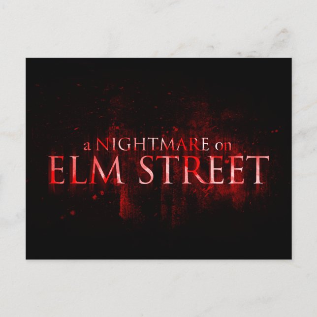 A Nightmare on Elm Street | Bloody Text Holiday Postcard (Front)