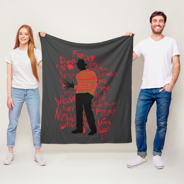 A Nightmare on Elm Street | Don't Fall Asleep Fleece Blanket (In Situ)