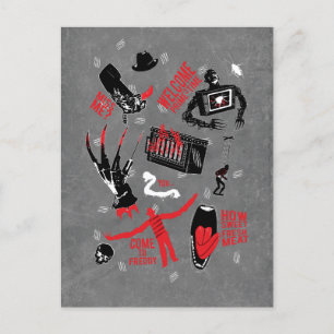A Nightmare on Elm Street   Freddy Krueger Talk Holiday Postcard