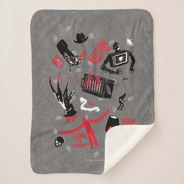 A Nightmare on Elm Street | Freddy Krueger Talk Sherpa Blanket (Front)