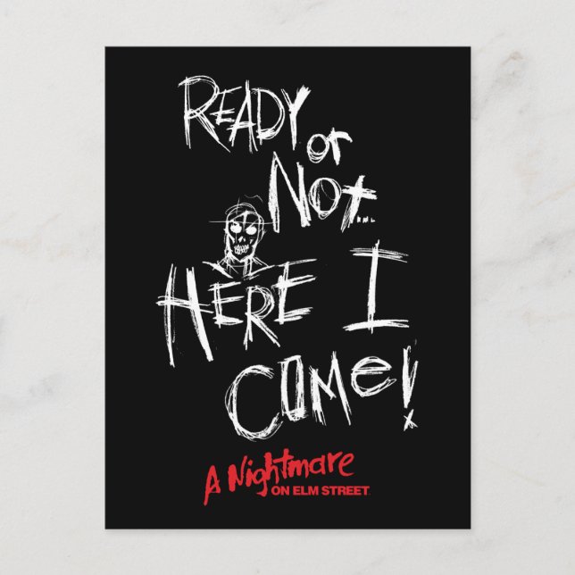 A Nightmare on Elm Street | Here I Come Holiday Postcard (Front)