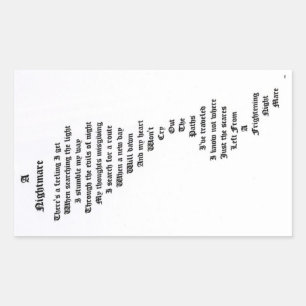 A Nightmare Rectangular Sticker