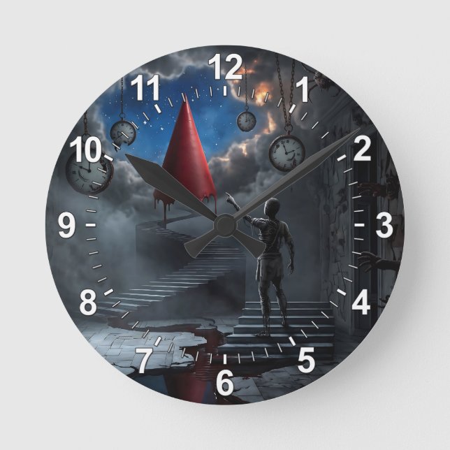 A Nightmare Visualised Round Clock (Front)