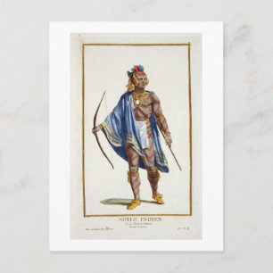 A Noble Indian from the Ottawa Nation, 1780 (colou Postcard