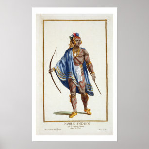 A Noble Indian from the Ottawa Nation, 1780 (colou Poster