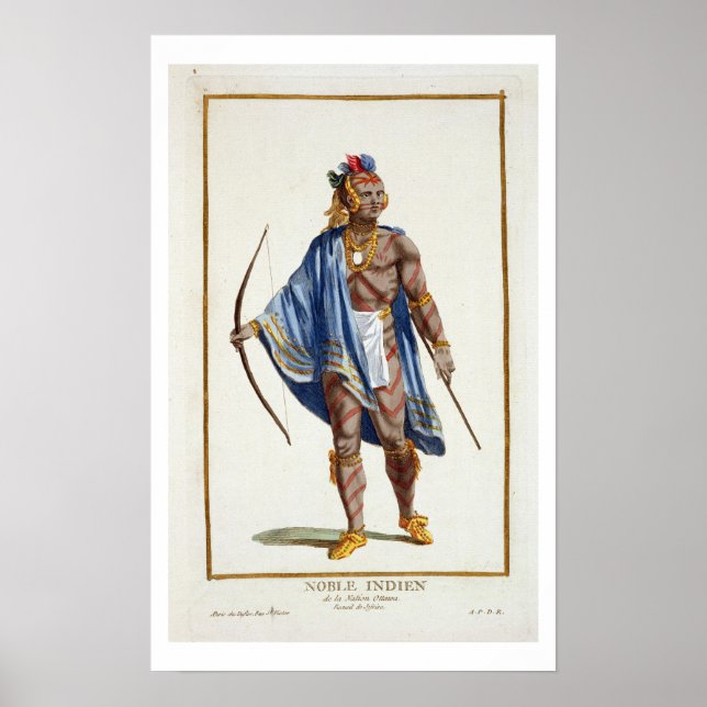 A Noble Indian from the Ottawa Nation, 1780 (colou Poster (Front)