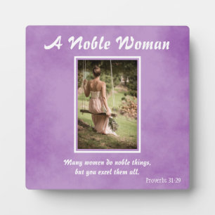 A Noble Woman Purple Parchment Plaque