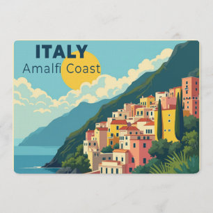 A Nostalgic Classic Travel Poster – Amalfi Coast Invitation