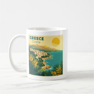 A Nostalgic Classic Travel Poster – Greece Crete Coffee Mug