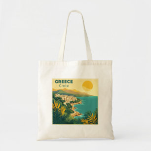A Nostalgic Classic Travel Poster – Greece Crete Tote Bag