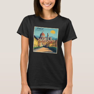 A Nostalgic Classic Travel Poster – Italy Florence T-Shirt