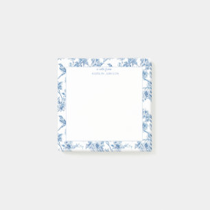A Note From   Blue Chinoiserie Floral Note 