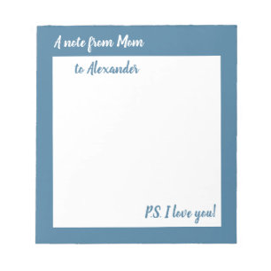 A note from Mum Personalised notepad