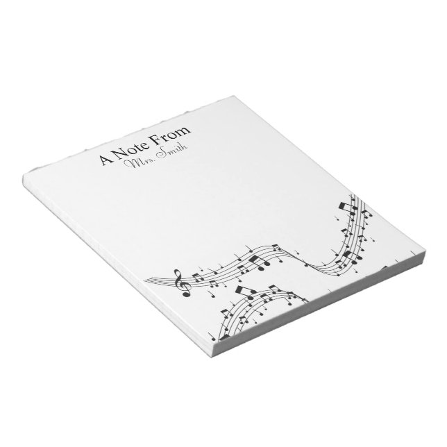 A Note From Music Note Whimsical Pattern Musician  (Angled)