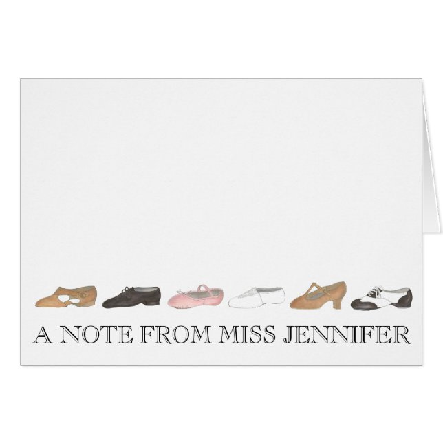 A Note from Personalised Dance Studio Teacher Gift (Front Horizontal)