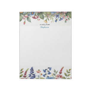 A Note From Personalised Floral Notepad