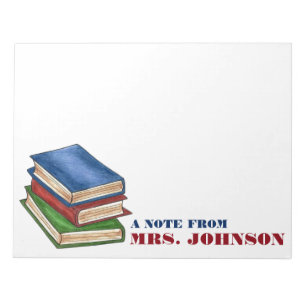 A Note From Personalised Teacher Library Books