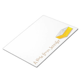 A Note from Personalised Yellow Lemon Square Bar