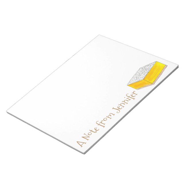 A Note from Personalised Yellow Lemon Square Bar (Angled)