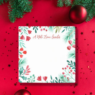 A Note From Santa + Watercolor Winter Botanicals