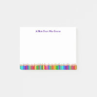 A Note from Teacher Coloured Pencils Post It Note