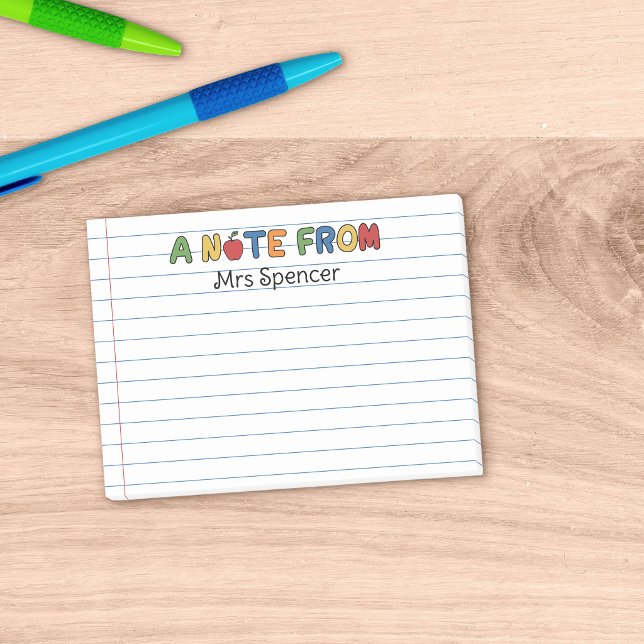 A Note From Teacher Lined (Creator Uploaded)