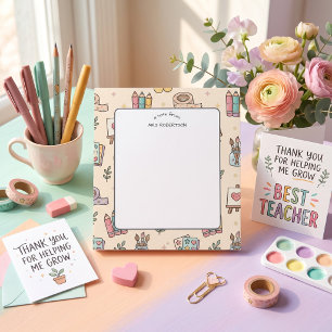A note from Teacher Pastel Pattern Notepad