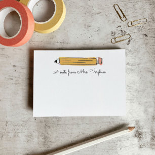 A Note From Teacher Pencil Note
