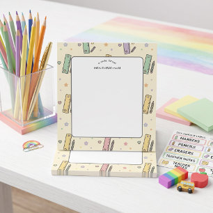 A note from Teacher Ruler Pattern Notepad
