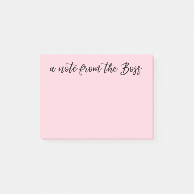 A note from the boss custom colour background (Front)