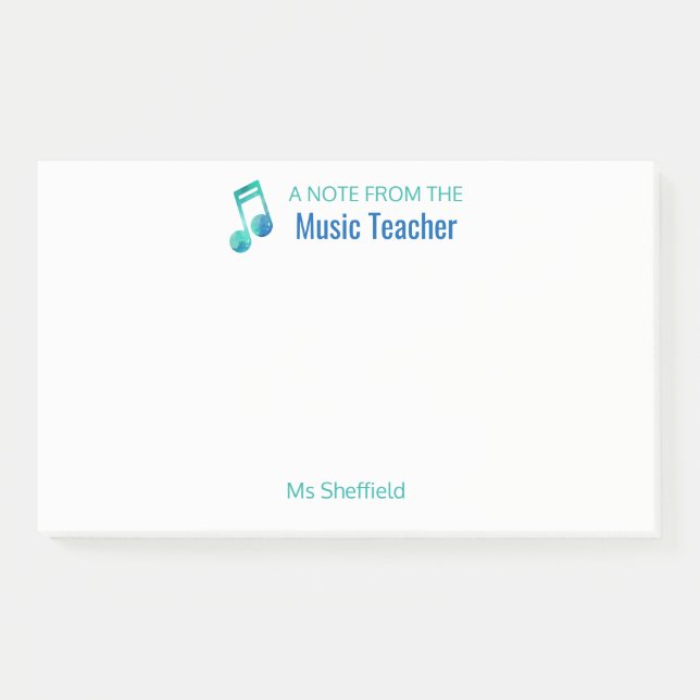 A Note From The Music Teacher Personalised Musical (Front)