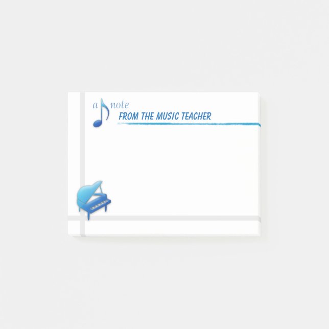 A Note from the Music Teacher (sticky notes) (Front)