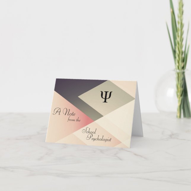 A Note from the School Psychologist (note cards) Card (Front)