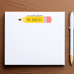 A Note From the Teacher Pencil