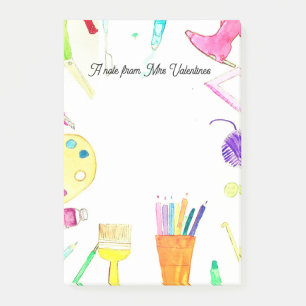 A note from the Teacher Pencils School Watercolor 