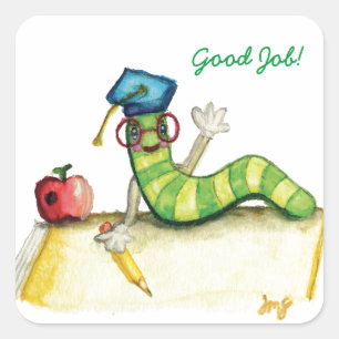 A Note from the Teacher Square Sticker