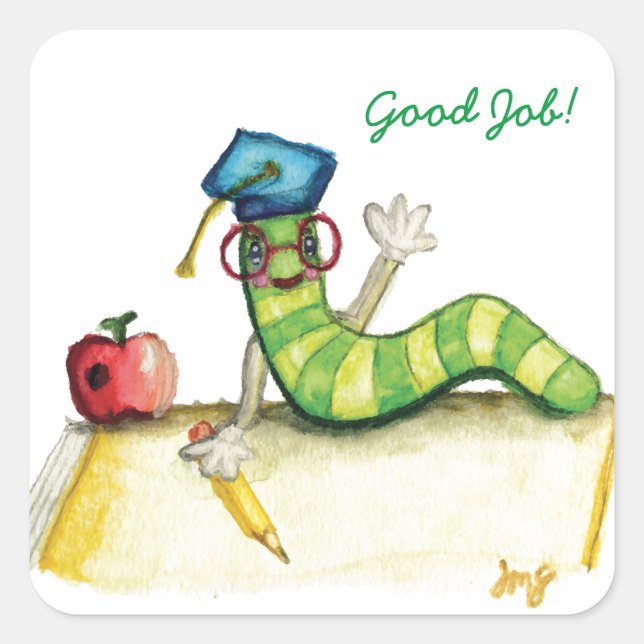 A Note from the Teacher Square Sticker (Front)