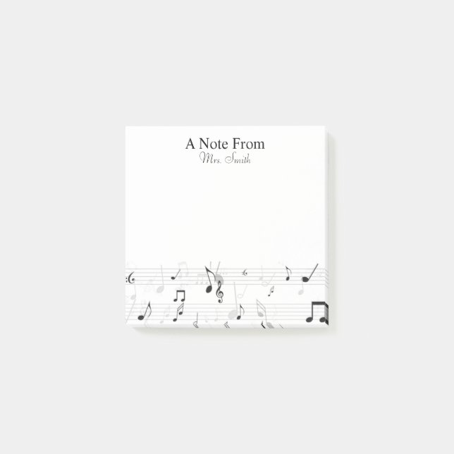 A Note From Whimsical Music Note Musician (Front)