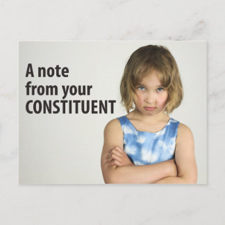 A note from your constituent Women's March 10/100 Postcard