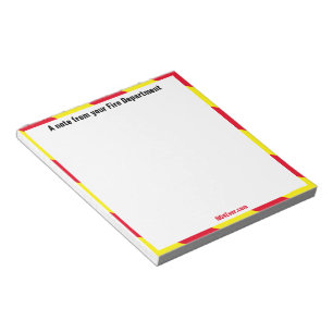 A note from your Fire Department notepad
