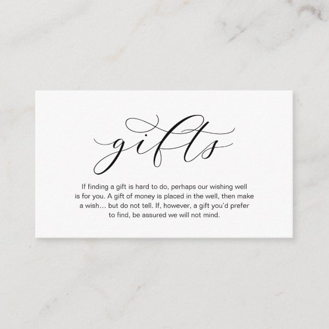 A note on gifts, beautiful elegance luxury enclosu enclosure card (Front)