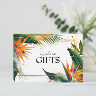 A note on Gifts Birds of Paradise Bliss  Enclosure Card