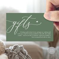 A note on gifts, Honeymoon Fund, Wish, Cash