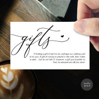 A note on gifts, Honeymoon Fund, Wish, Cash